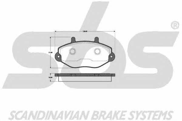 SBS 1501222522 Brake Pad Set, disc brake 1501222522