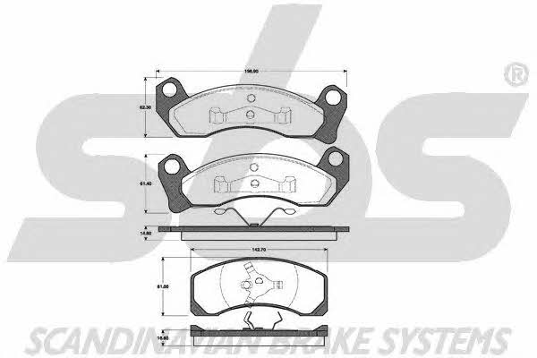 SBS 1501222523 Brake Pad Set, disc brake 1501222523