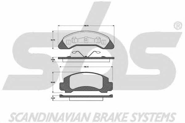 SBS 1501222527 Brake Pad Set, disc brake 1501222527