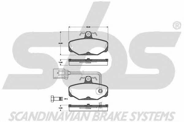 SBS 1501222532 Brake Pad Set, disc brake 1501222532