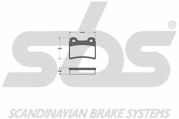 SBS 1501222533 Brake Pad Set, disc brake 1501222533