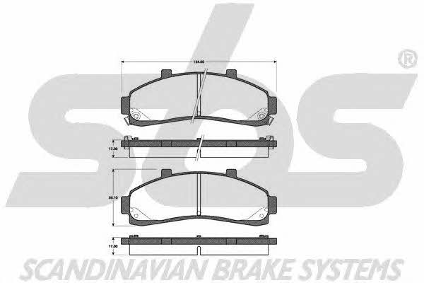 SBS 1501222546 Brake Pad Set, disc brake 1501222546