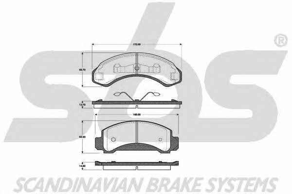 SBS 1501222547 Brake Pad Set, disc brake 1501222547