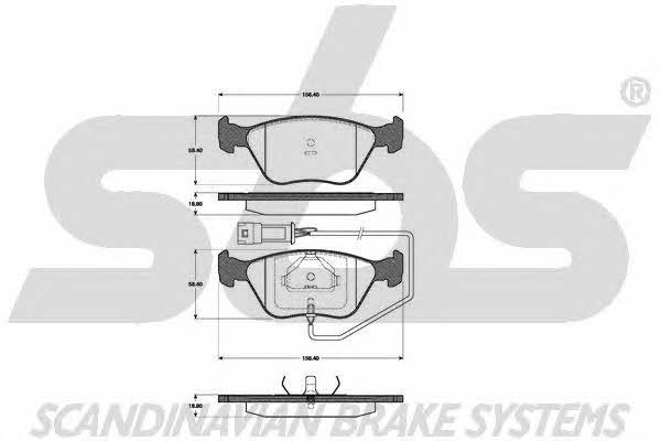SBS 1501222552 Brake Pad Set, disc brake 1501222552