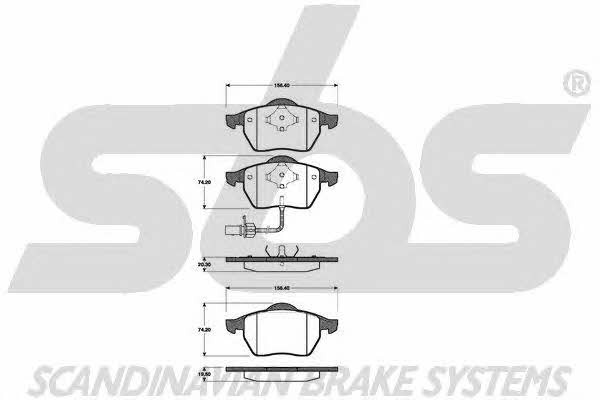 SBS 1501222555 Brake Pad Set, disc brake 1501222555