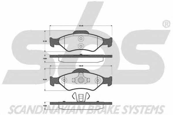 SBS 1501222556 Brake Pad Set, disc brake 1501222556