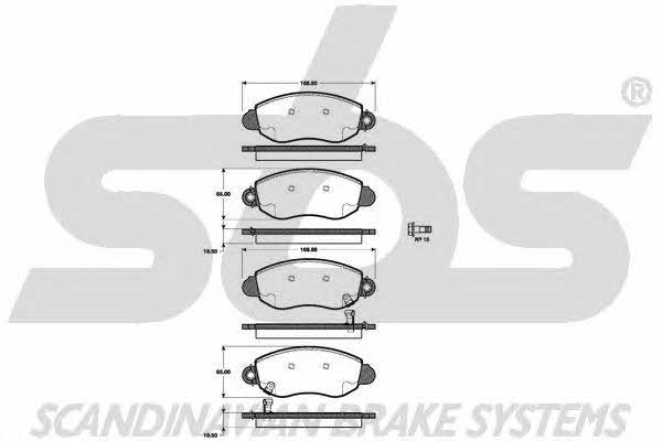 SBS 1501222559 Brake Pad Set, disc brake 1501222559