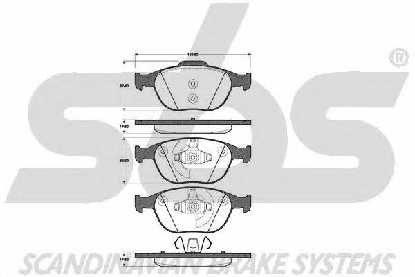 SBS 1501222560 Brake Pad Set, disc brake 1501222560