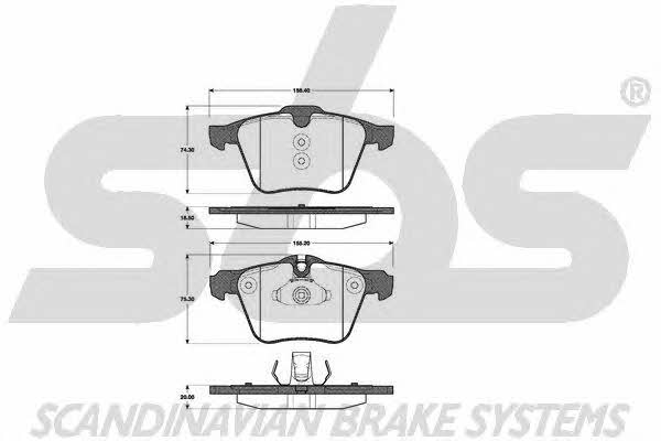 SBS 1501222570 Brake Pad Set, disc brake 1501222570