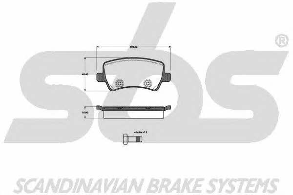 SBS 1501222571 Brake Pad Set, disc brake 1501222571