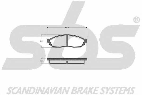 SBS 1501222603 Brake Pad Set, disc brake 1501222603