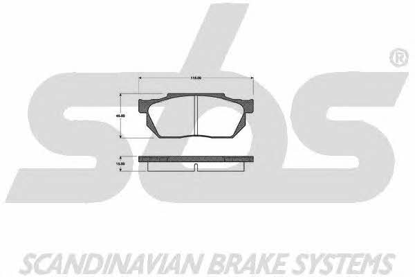SBS 1501222609 Brake Pad Set, disc brake 1501222609