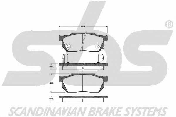 SBS 1501222613 Brake Pad Set, disc brake 1501222613