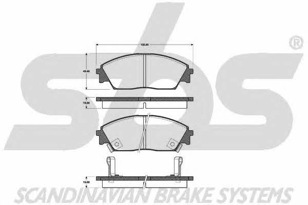 SBS 1501222615 Brake Pad Set, disc brake 1501222615