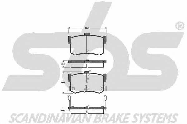 SBS 1501222617 Brake Pad Set, disc brake 1501222617