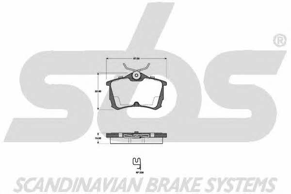 SBS 1501222631 Brake Pad Set, disc brake 1501222631