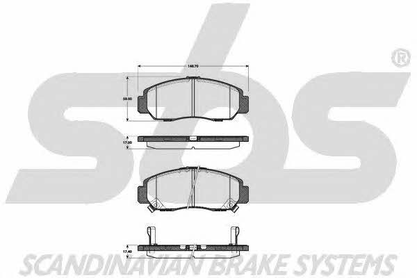 SBS 1501222637 Brake Pad Set, disc brake 1501222637