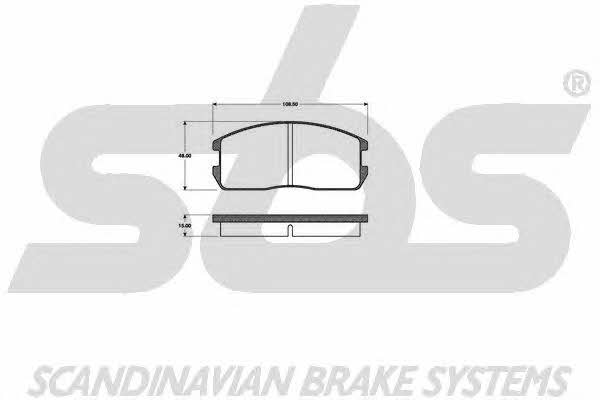 SBS 1501223003 Brake Pad Set, disc brake 1501223003