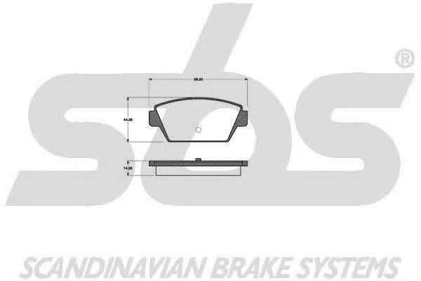 SBS 1501223009 Brake Pad Set, disc brake 1501223009