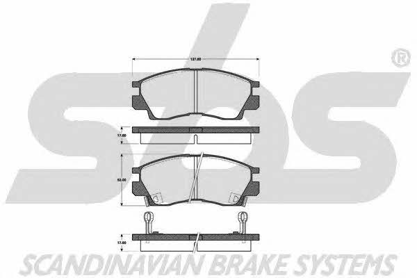 SBS 1501223010 Brake Pad Set, disc brake 1501223010