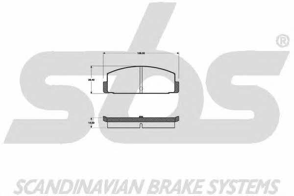 SBS 1501223014 Brake Pad Set, disc brake 1501223014