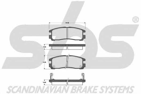 SBS 1501223016 Brake Pad Set, disc brake 1501223016