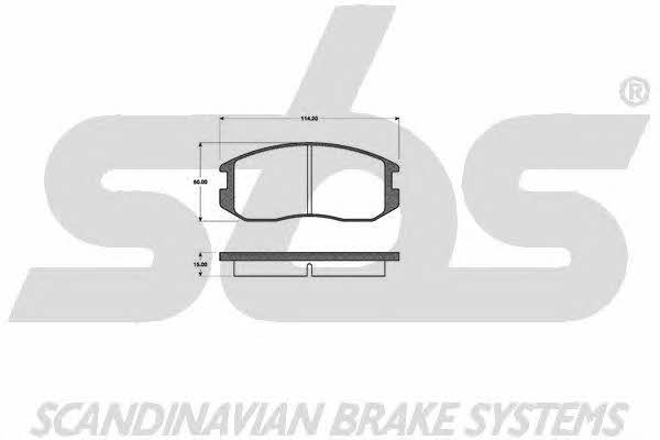 SBS 1501223017 Brake Pad Set, disc brake 1501223017