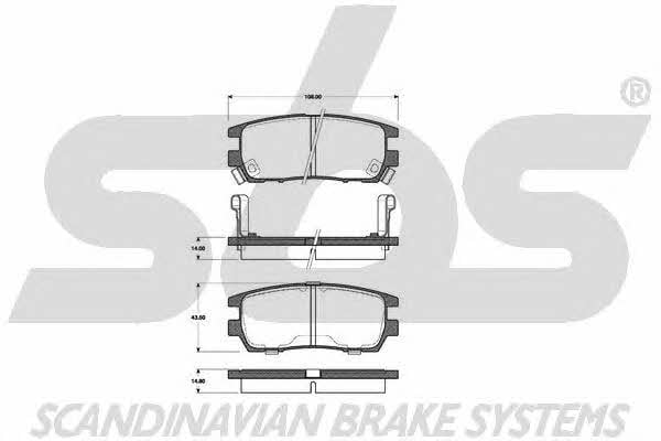 SBS 1501223019 Brake Pad Set, disc brake 1501223019