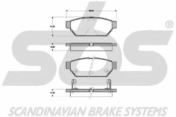 SBS 1501223022 Brake Pad Set, disc brake 1501223022
