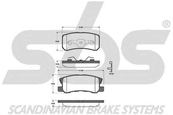 SBS 1501223025 Brake Pad Set, disc brake 1501223025