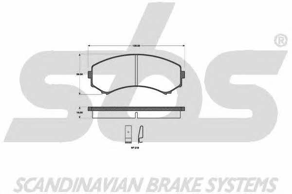 SBS 1501223026 Brake Pad Set, disc brake 1501223026