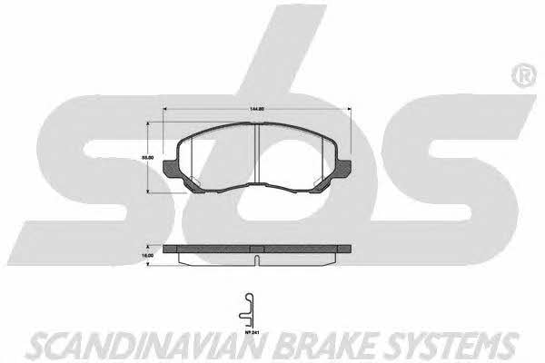 SBS 1501223028 Brake Pad Set, disc brake 1501223028