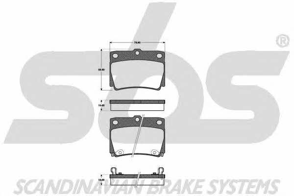 SBS 1501223030 Brake Pad Set, disc brake 1501223030