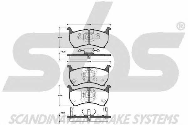 SBS 1501223212 Brake Pad Set, disc brake 1501223212