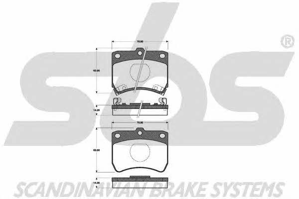 SBS 1501223230 Brake Pad Set, disc brake 1501223230