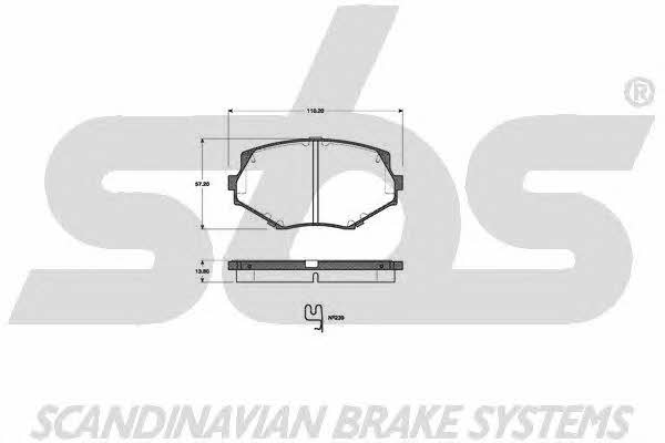 SBS 1501223234 Brake Pad Set, disc brake 1501223234