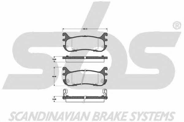 SBS 1501223235 Brake Pad Set, disc brake 1501223235