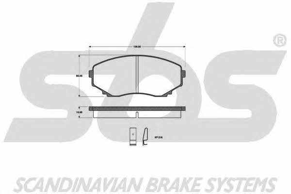 SBS 1501223238 Brake Pad Set, disc brake 1501223238