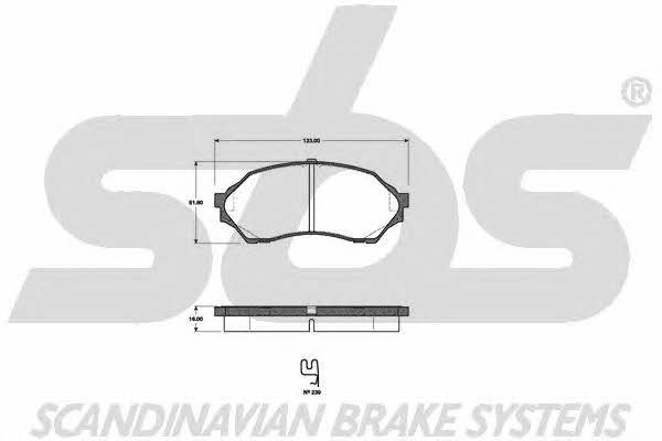 SBS 1501223239 Brake Pad Set, disc brake 1501223239