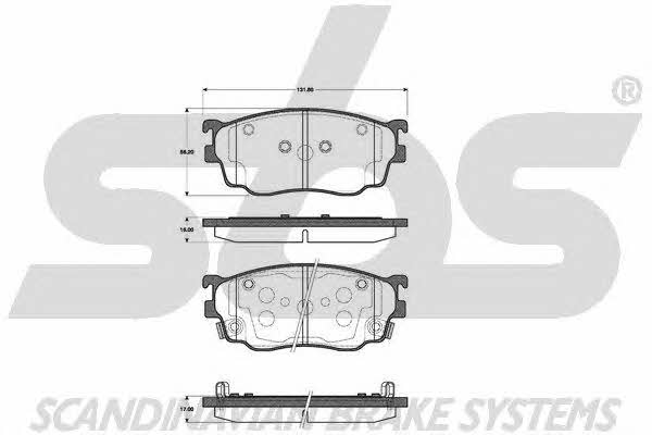 SBS 1501223249 Brake Pad Set, disc brake 1501223249