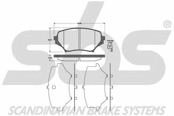 SBS 1501223252 Brake Pad Set, disc brake 1501223252