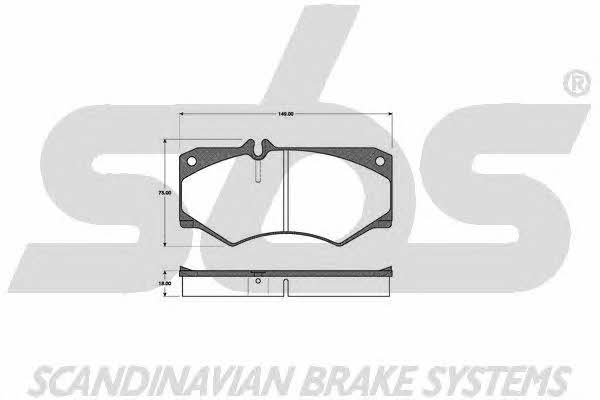 SBS 1501223307 Brake Pad Set, disc brake 1501223307