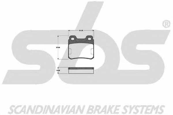 SBS 1501223310 Brake Pad Set, disc brake 1501223310