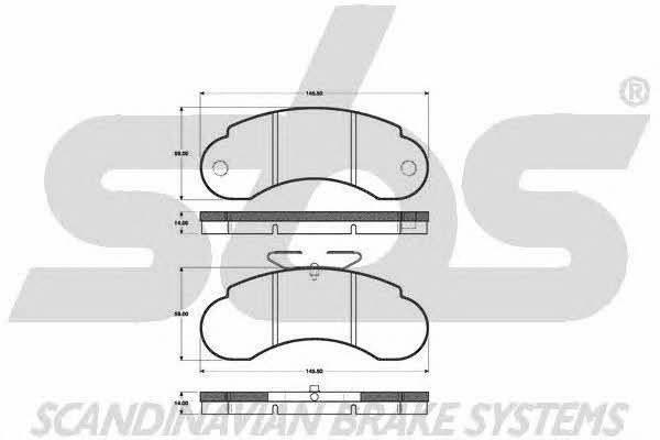 SBS 1501223311 Brake Pad Set, disc brake 1501223311