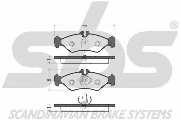 SBS 1501223328 Brake Pad Set, disc brake 1501223328
