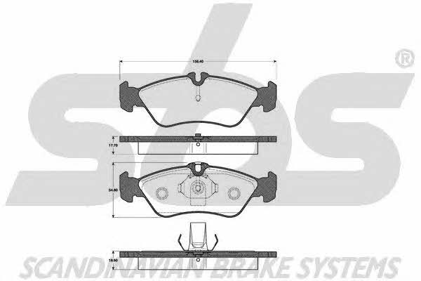 SBS 1501223329 Brake Pad Set, disc brake 1501223329