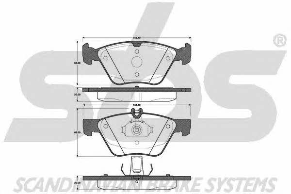 SBS 1501223331 Brake Pad Set, disc brake 1501223331