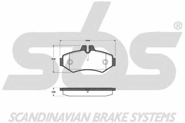 SBS 1501223338 Brake Pad Set, disc brake 1501223338