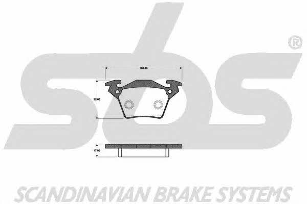 SBS 1501223341 Brake Pad Set, disc brake 1501223341