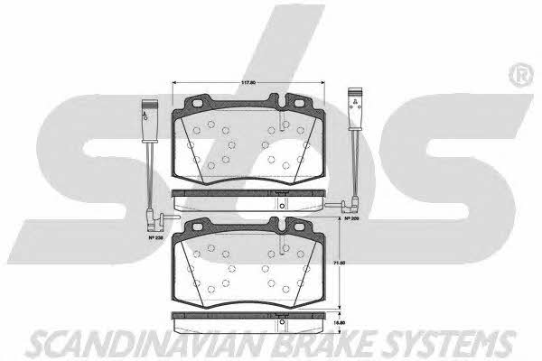SBS 1501223347 Brake Pad Set, disc brake 1501223347